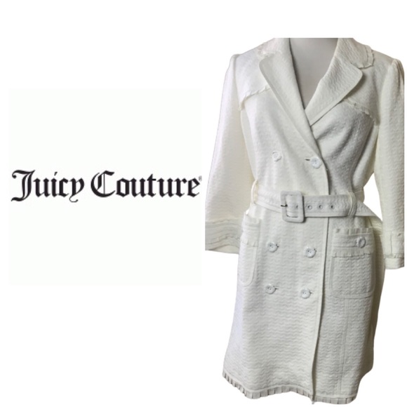 Juicy Couture Jackets & Blazers - Juicy Couture Off White Coat. Sz 6